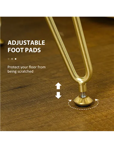 HOMCOM Velvet-Feel Bold Woven Footstool - Cream White