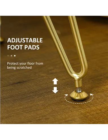 HOMCOM Velvet-Feel Bold Woven Footstool - Green