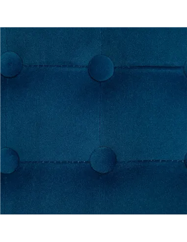 HOMCOM Velvet-Feel Square Ottoman - Blue