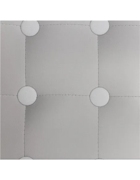 HOMCOM Velvet-Feel Square Ottoman - Light Grey