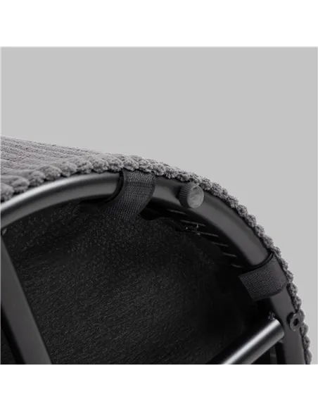 HOMCOM 40cm Round Storage Ottoman, Corduroy Footstool with Removable Lid and Legs, Vanity Stool for Living Room, Bedroom, Grey