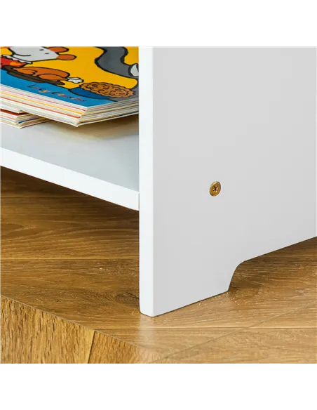 HOMCOM 3 Pcs Kids Table & Chairs Set Mini Seating Furniture Home Playroom Bedroom Dining Room w/ Storage Drawers Safe Corners fo