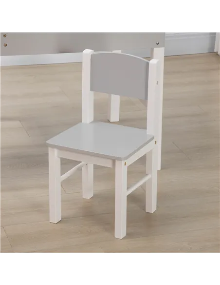 HOMCOM Kids Table and Chair Set, with Storage Space - Grey