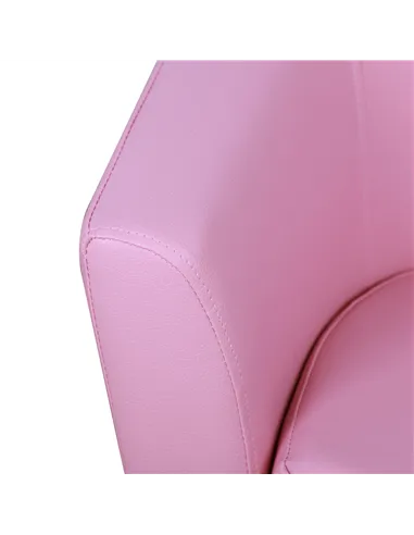 HOMCOM Kids Toddler Sofa Children's Armchair Footstool with Thick Padding, Anti-skid Foot Pads, 30 x 28 x 21cm, Pink