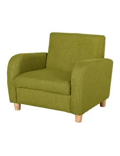 HOMCOM Children Armchair Mini Sofa Wood Frame Anti-Slip Legs High Back