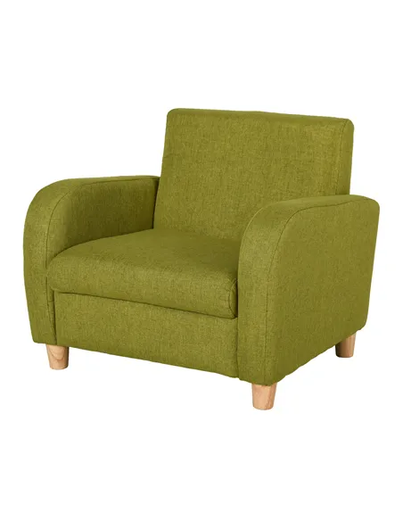 HOMCOM Children Armchair Mini Sofa Wood Frame Anti-Slip Legs High Back