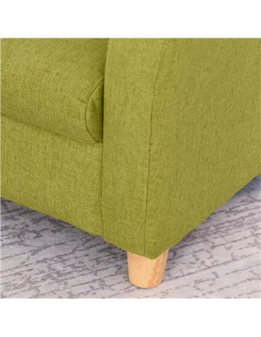 HOMCOM Children Armchair Mini Sofa Wood Frame Anti-Slip Legs High Back