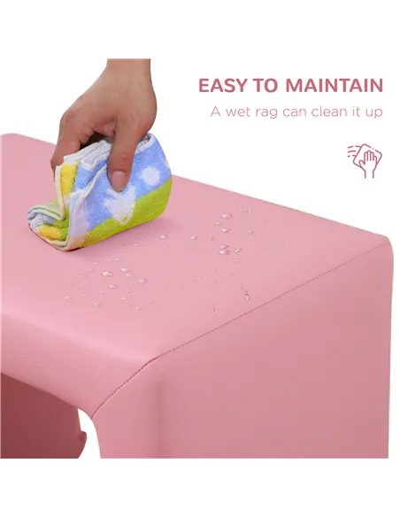HOMCOM 2 In 1 Toddler Sofa Chair,  48 x 44 x 41 cm, for Game Relax Playroom, Pink