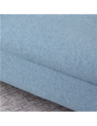 HOMCOM Children's Armchairs Toddler Chair Wood Frame Anti-Slip Legs High Back Bedroom Playroom Furniture Blue