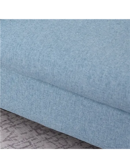 HOMCOM Children's Armchairs Toddler Chair Wood Frame Anti-Slip Legs High Back Bedroom Playroom Furniture Blue