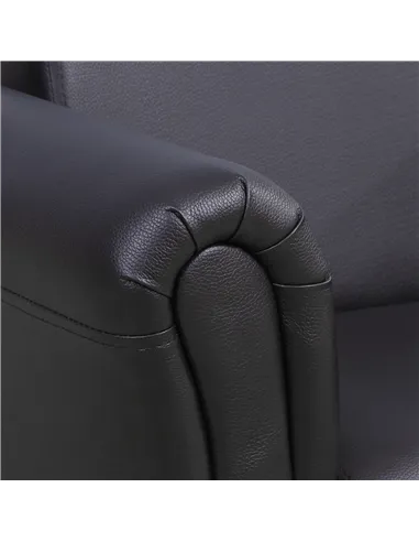 HOMCOM Toddler Chair Single Seater Kids Sofa Set, 54 x 42 x 41cm, Kids Sofa with Stool, Black