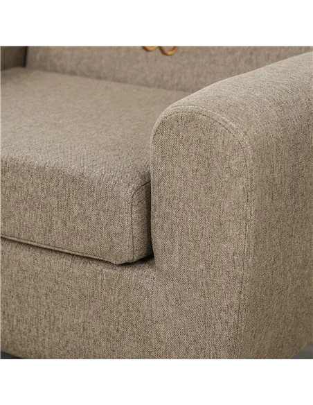 HOMCOM Kids Sofa Toddler Chair Children Armchair for Preschool Bedroom Playroom with Ear Modeling Wood Brown