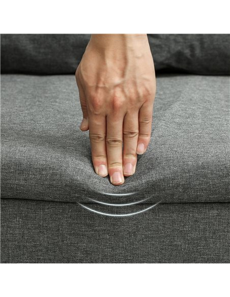 HOMCOM Two-Seater Pull-Out Sofa Bed - Grey