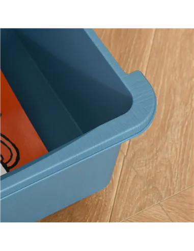 HOMCOM Kids Storage Units with 3 Drawers 3 Tier Chest Vertical Dresser Tower Toy Organiser for Nursery Playroom Kindergarten Blu