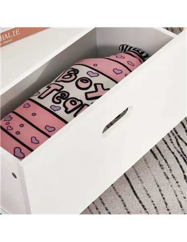 HOMCOM Kids Children Wooden Bookcase w/Drawer Bedroom Furniture Bookshelf Storage Rack Display Unit Toys Games Organisation Cabi