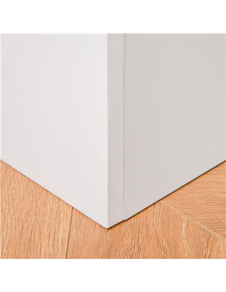 HOMCOM Wooden Kids Toy Box Children Storage Chest Organiser Book Slot Safety Hinge Playroom Furniture White