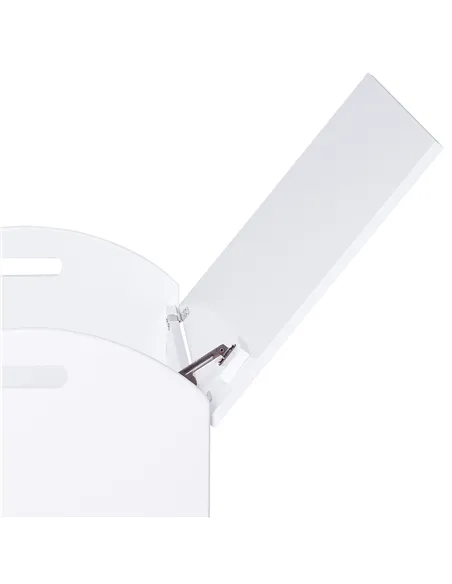 HOMCOM Kids Wooden Toy Box Organizer Children's Toy Storage with Lid Safety Hinge Side Handle Playroom Furniture White