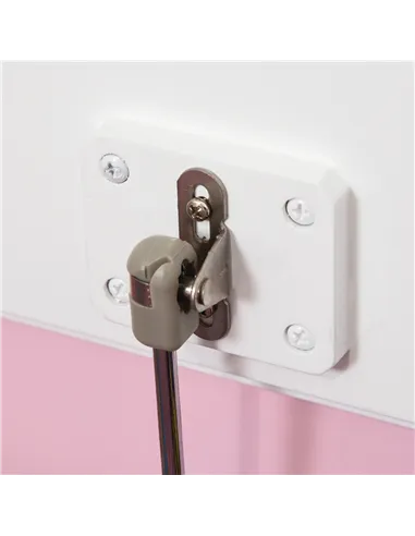 HOMCOM 2 In 1 Wooden Toy Box, Seat Storage Bench, Storage Chest Cabinet Organiser with Safety Pneumatic Rod, Pink