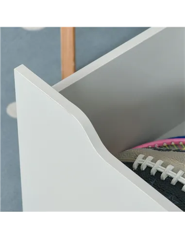 HOMCOM Kids Bookshelf, Toy Organiser, with Storage Drawer, Wheels - Grey