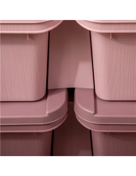 HOMCOM Kids Storage Unit, with Six Drawers - Pink