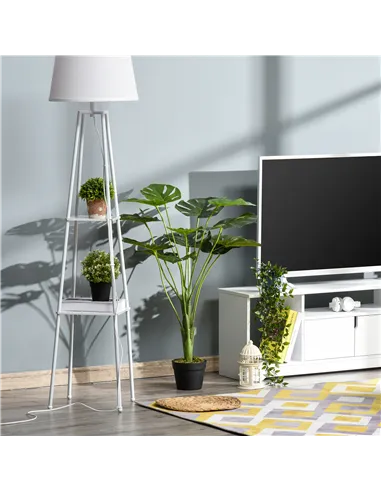 HOMCOM Decorative Artificial Monstera Plants in Pot Fake Plants for Home Indoor Decor, 85cm