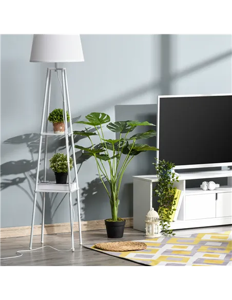 HOMCOM Decorative Artificial Monstera Plants in Pot Fake Plants for Home Indoor Decor, 85cm