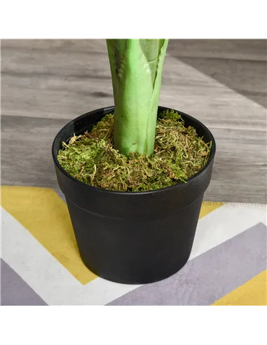 HOMCOM Decorative Artificial Monstera Plants in Pot Fake Plants for Home Indoor Decor, 85cm