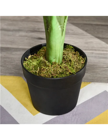 HOMCOM Decorative Artificial Monstera Plants in Pot Fake Plants for Home Indoor Decor, 85cm