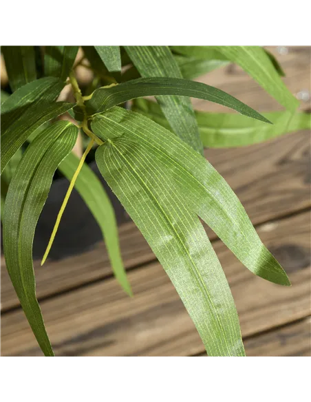 HOMCOM Artificial Plants Bamboo Tree in Pot Desk Fake Plants for Home Indoor Decor, 15x15x60cm, Green