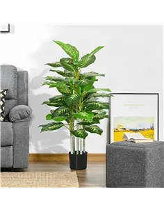 HOMCOM Artificial Evergreen Tree Fake Decorative Plant in Nursery Pot for Indoor Decor, 120cm 2