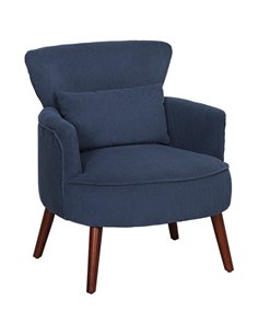 HOMCOM Corduroy Retro Accent Chair - Blue
