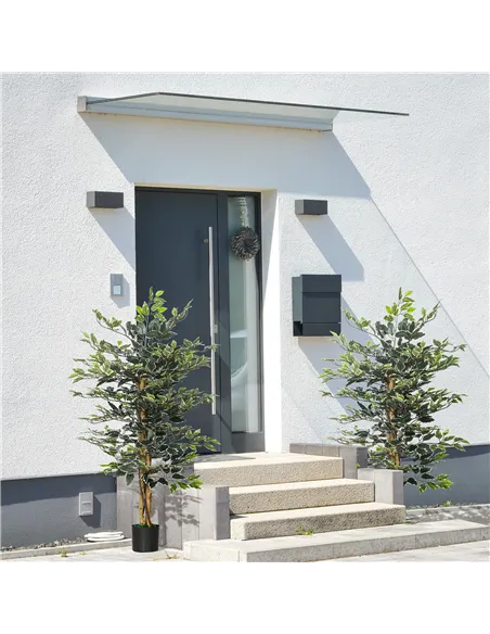 HOMCOM Set of Two Artificial Ficus Trees