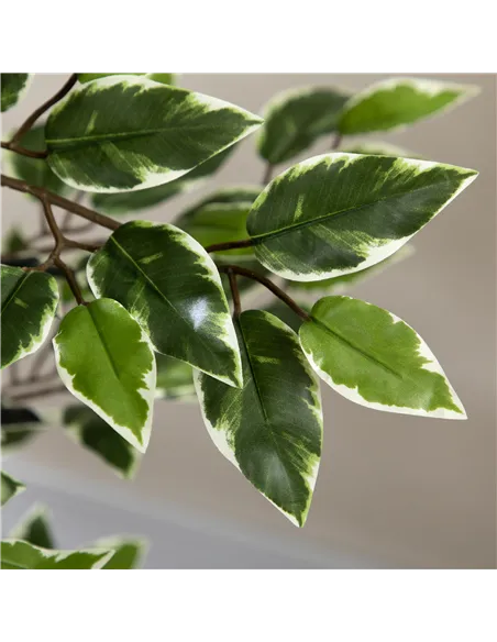 HOMCOM Set of Two Artificial Ficus Trees