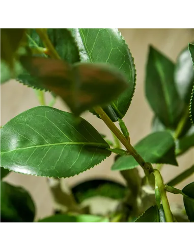 HOMCOM 2 Pieces Decorative Artificial Plants Camellia Flower with Pot, Fake Plant for Home Indoor Outdoor Decor, 95cm, Pink