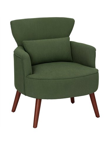 HOMCOM Corduroy Retro Accent Chair - Green