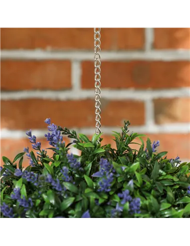 HOMCOM Set of 2 Artificial Plant Topiary Balls, UV-protected Fake Decorative Plants, Faux Plants for Home Indoor Outdoor Decor, 