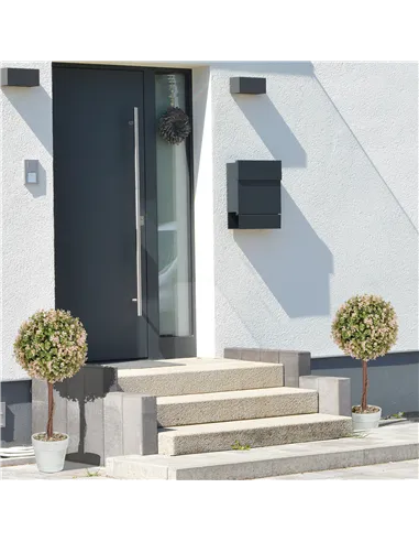 HOMCOM Set of 2 Decorative Artificial Plants, Murraya Flowers in Pot, Fake Plants for Home Indoor outdoor Decor, 60cm, Cream Whi