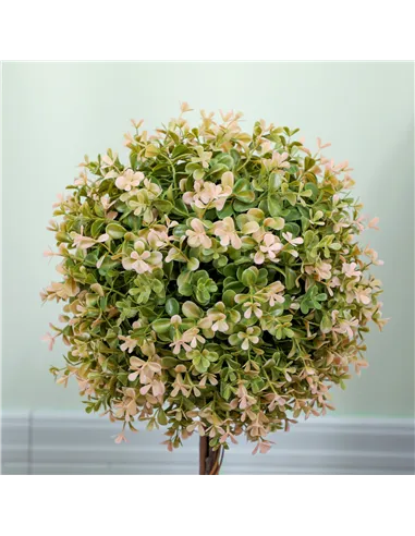 HOMCOM Set of 2 Decorative Artificial Plants, Murraya Flowers in Pot, Fake Plants for Home Indoor outdoor Decor, 60cm, Cream Whi