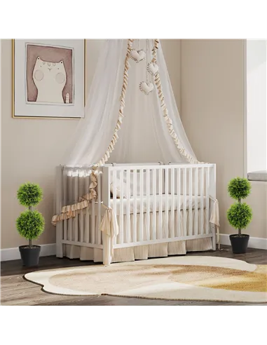 HOMCOM Set of 2 Decorative Artificial Plants, 60cm Faux Topiary Cypress Ball Trees with Plastic Pot and Pebbles, Fake Plants for