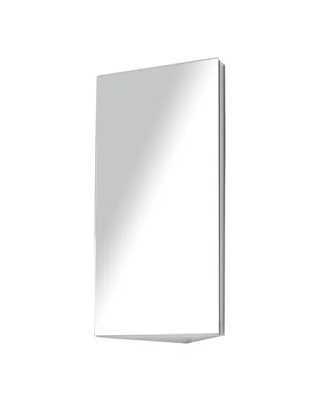 HOMCOM Stainless Steel Wall mounted Bathroom Corner Mirror Storage Cabinet Single Door 300mm (W)