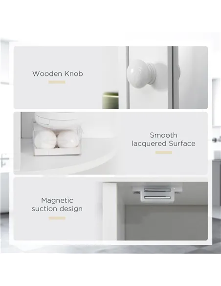 HOMCOM Wall Mounted Bathroom Cabinet with Mirror Single Door Storage Organizer 2-tier Inner Shelves White