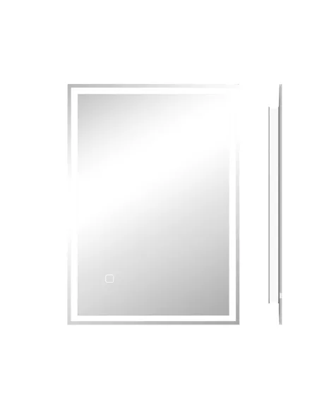 HOMCOM 70 x 50cm LED Bathroom Mirror with Lights, Dimmable Makeup Mirror, Vanity Mirror with 3 Colour, Smart Touch, Anti-Fog