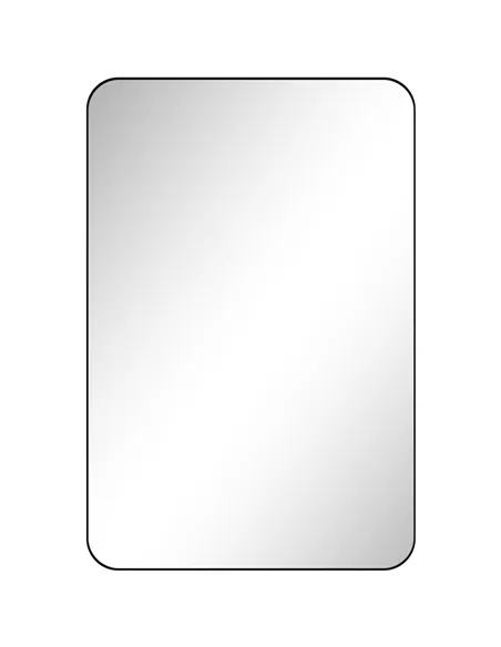 HOMCOM 90 x 60cm Curved Bathroom Mirror - Black