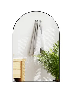 HOMCOM 60 x 90cm Arched Home Mirror - Black