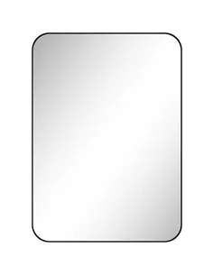 HOMCOM 70 x 50cm Curved Bathroom Mirror - Black