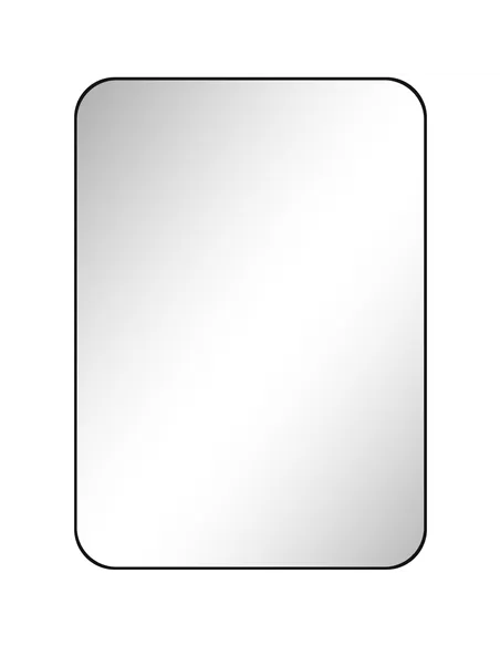 HOMCOM 70 x 50cm Curved Bathroom Mirror - Black