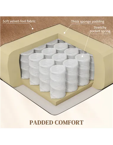 HOMCOM Velvet-Feel Electric Lift Recliner Chair - Brown