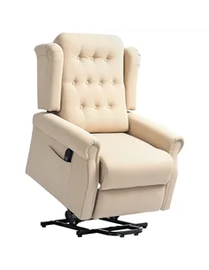 HOMCOM 45° Lifting Riser and Recliner Armchair  - Beige