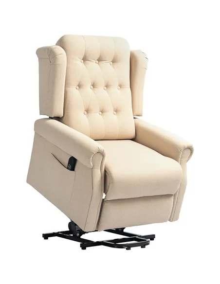 HOMCOM 45° Lifting Riser and Recliner Armchair  - Beige