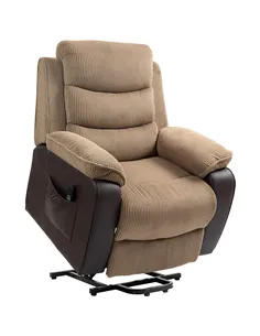 HOMCOM Power Lift Recliner Chair for Elderly, Patchwork Design Oversized Electric Riser and Recliner Armchair for Living Room wi